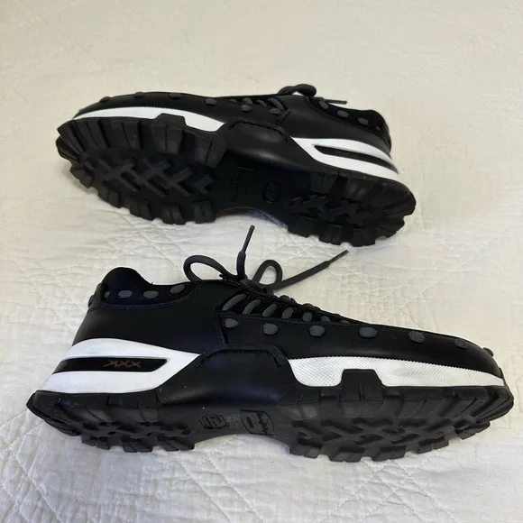 Zegna Couture Claudio Sneakers, men’s size 10, black, hand threaded